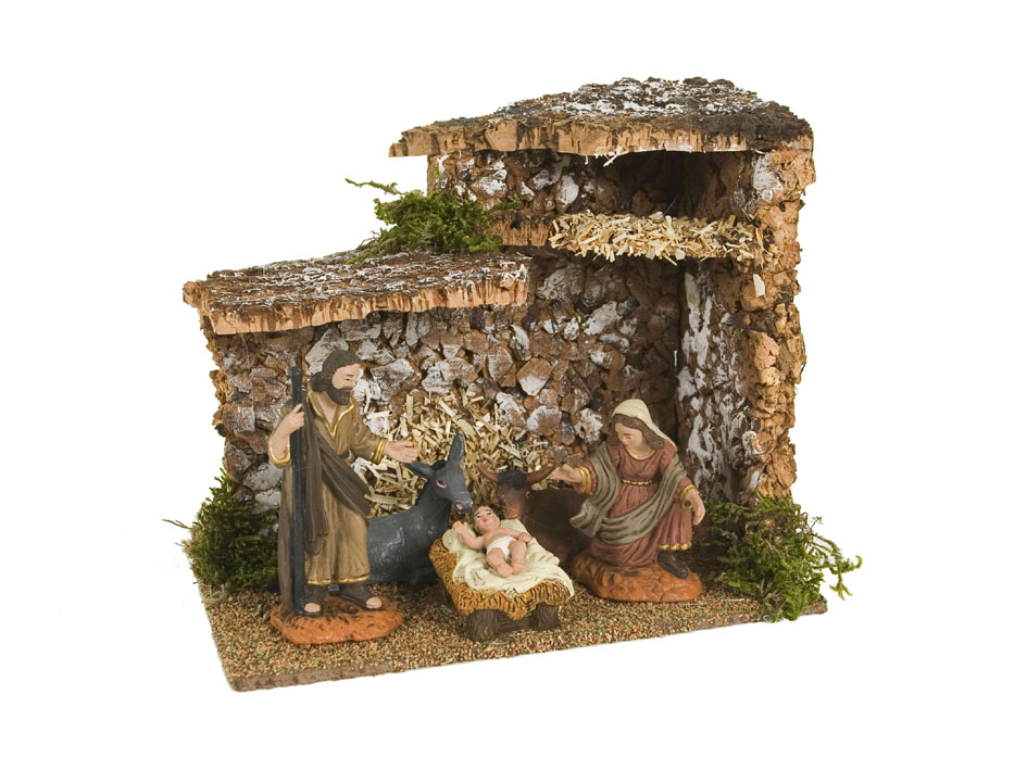 Cueva de corcho con nacimiento