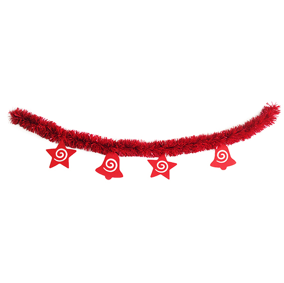 Guirnalda roja decorada
