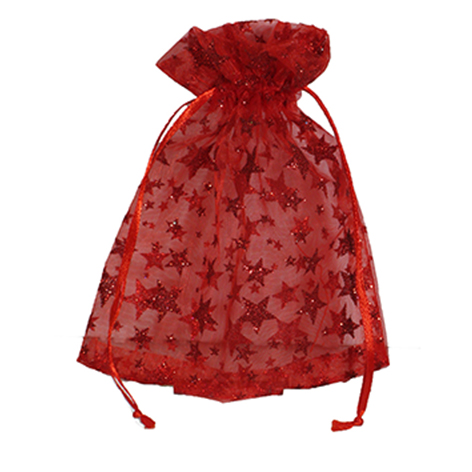 Bolsita organza roja