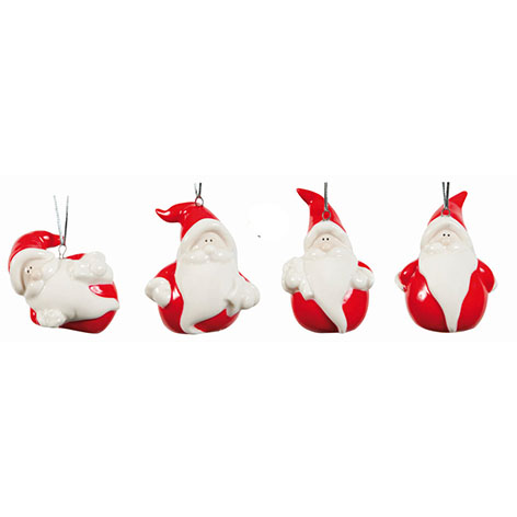 Colgantes cerámica papa noel