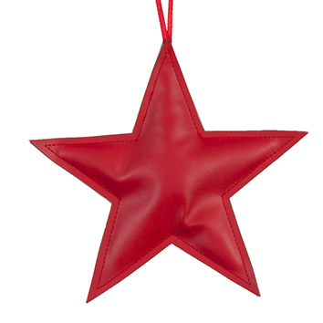 Estrella de cuero rojo