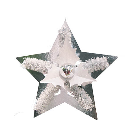 Estrella decorada plata