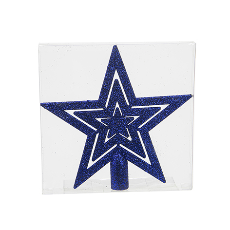 Estrella punta de arbol azul