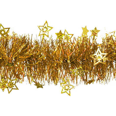 Guirnalda con estrellas oro