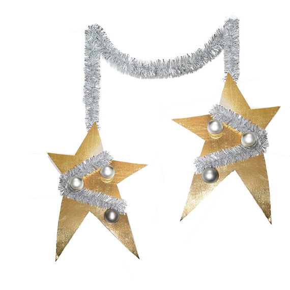 Adorno de dos estrellas